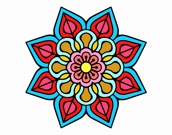 Mandala de flor sencilla