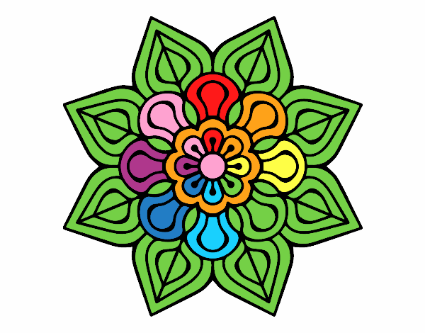 Mandala de flor sencilla