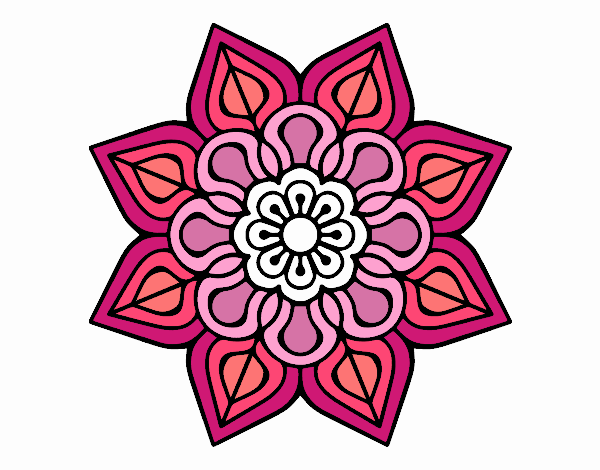 Mandala de flor sencilla