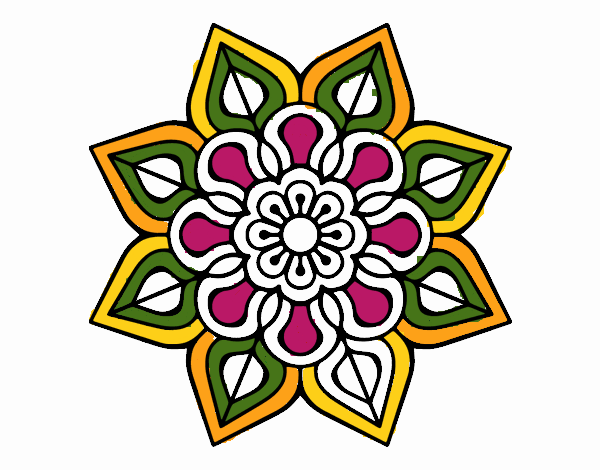 Mandala de flor sencilla