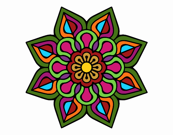 Mandala de flor sencilla