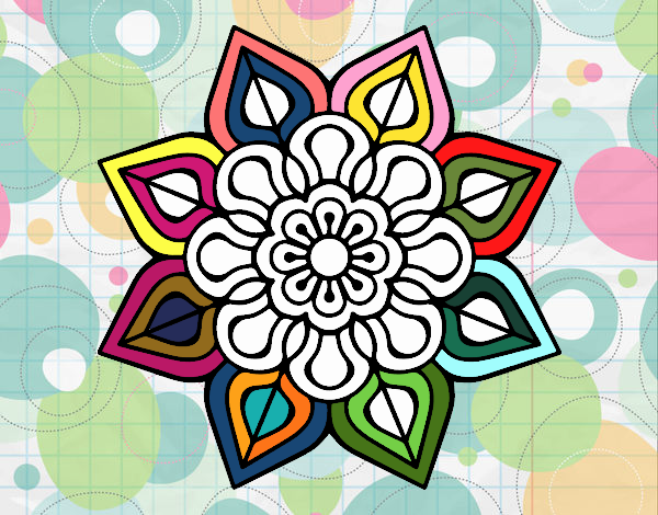 Mandala de flor sencilla