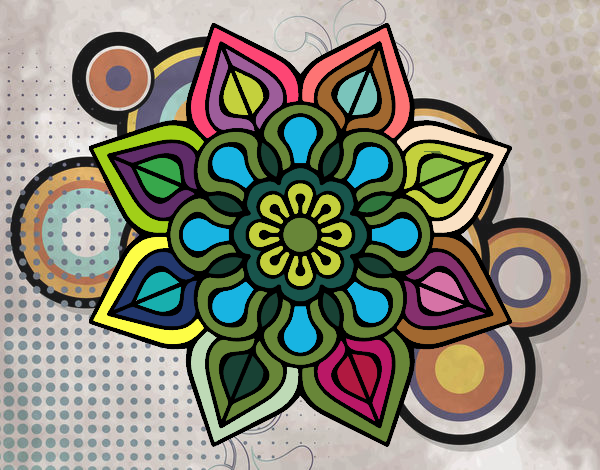 Mandala de flor sencilla