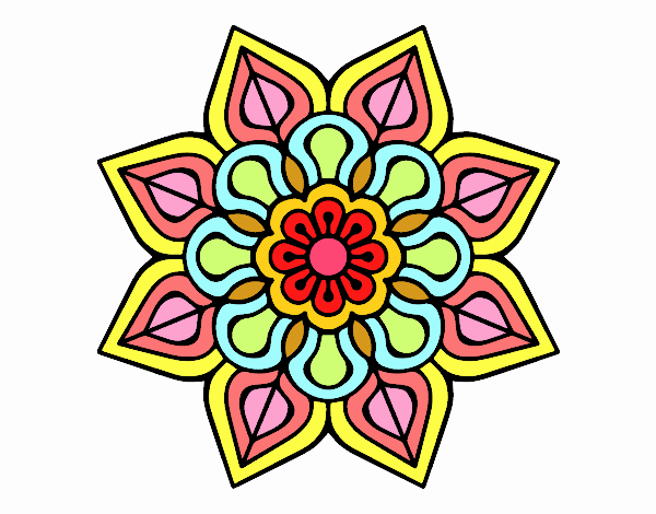 Mandala de flor sencilla