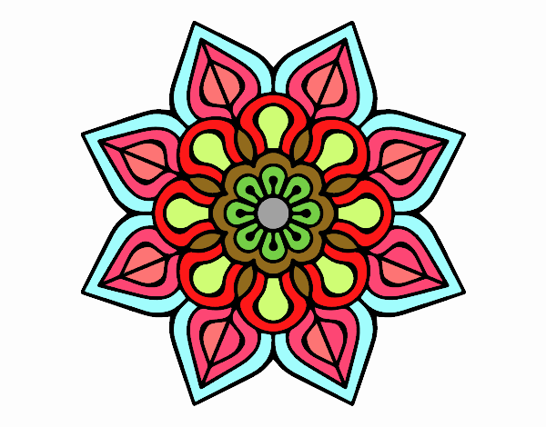 Mandala de flor sencilla