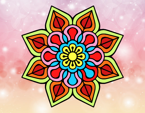 Mandala de flor sencilla