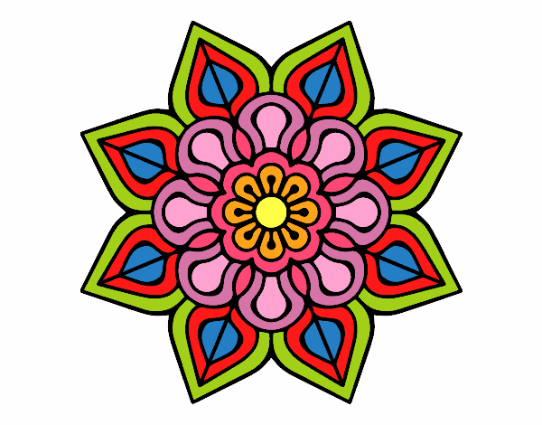 Mandala de flor sencilla