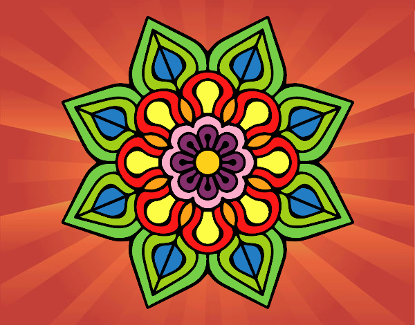 Mandala de flor sencilla