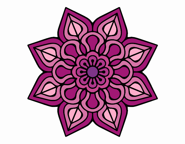 Mandala de flor sencilla