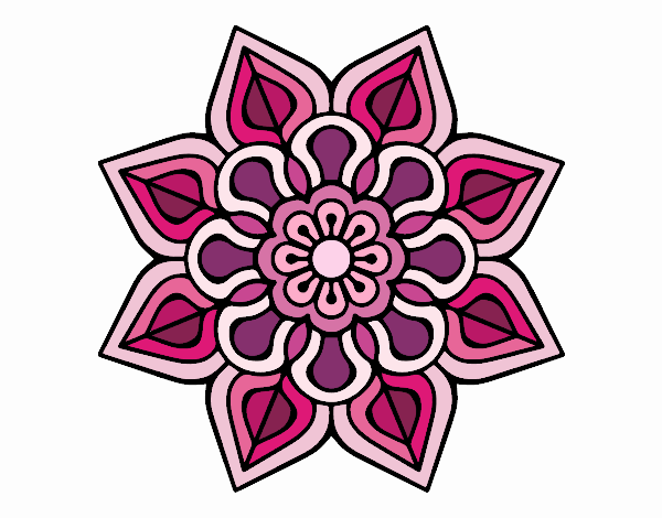 Mandala de flor sencilla