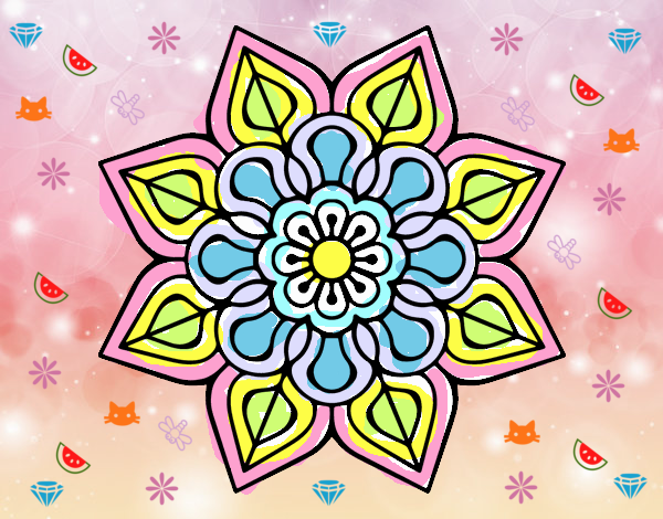 Mandala de flor sencilla