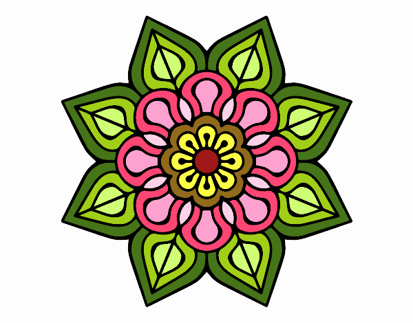 Mandala de flor sencilla