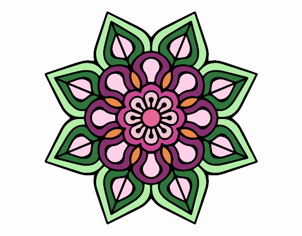 Mandala de flor sencilla