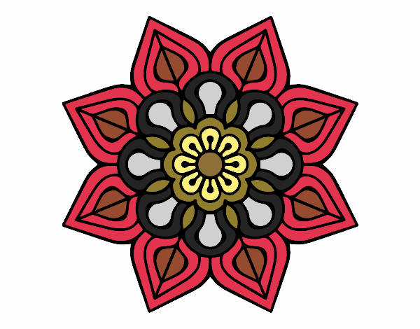 Mandala de flor sencilla