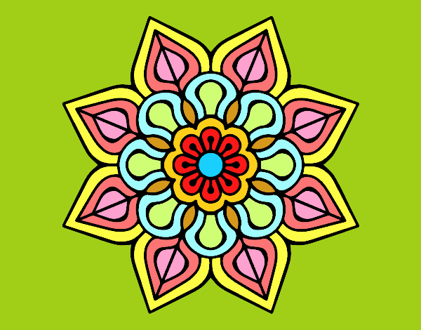 Mandala de flor sencilla