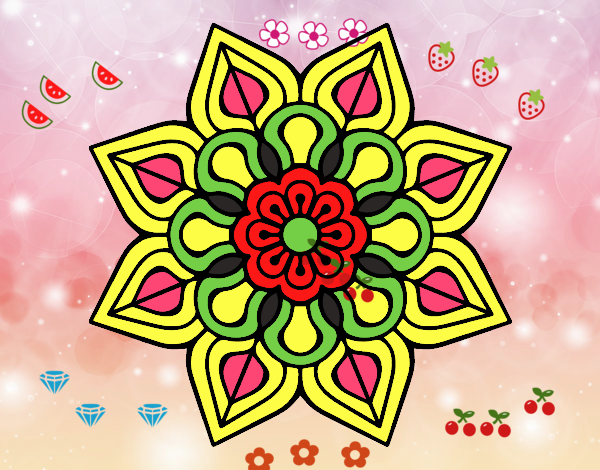 Mandala de flor sencilla