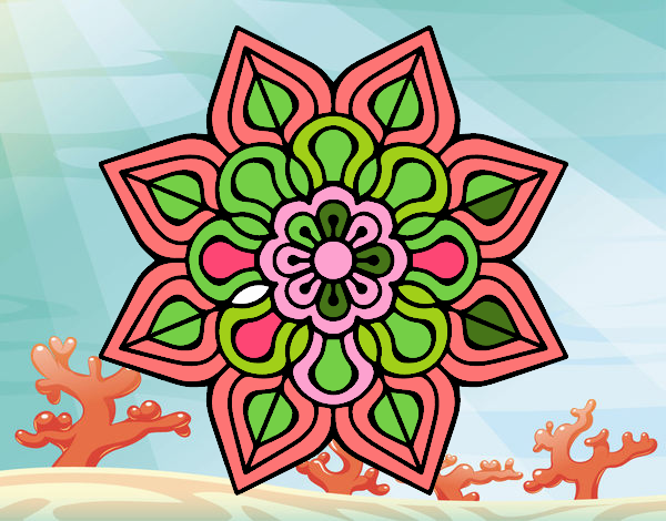 Mandala de flor sencilla