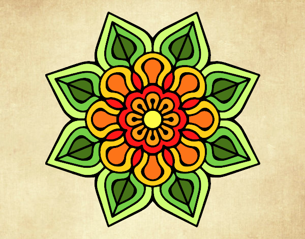 Mandala de flor sencilla