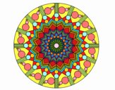 Mandala flor con círculos