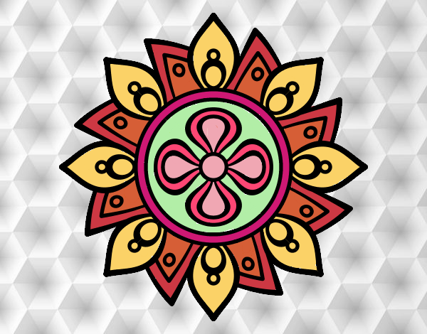 Mandala flor sencilla