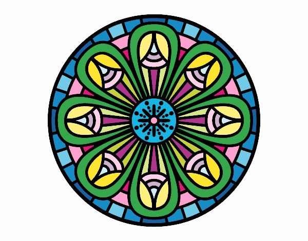 Mandala lápices crecientes