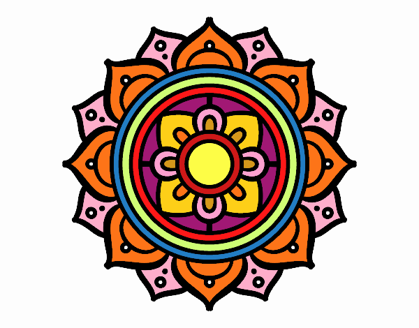 Mandala mosaico griego