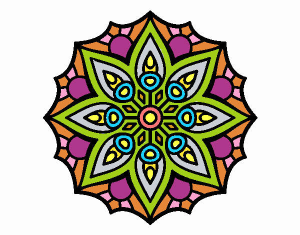 Mandala simetría sencilla