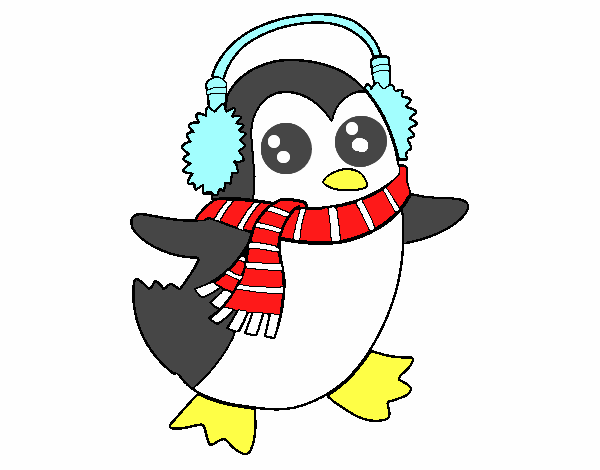 Pingüino con bufanda