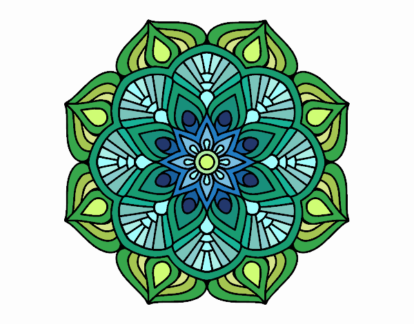 Un mandala de flor oriental