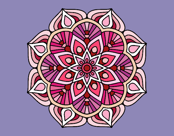 Un mandala de flor oriental