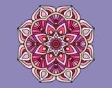 Un mandala de flor oriental