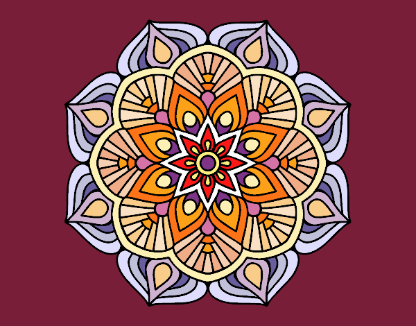 Un mandala de flor oriental