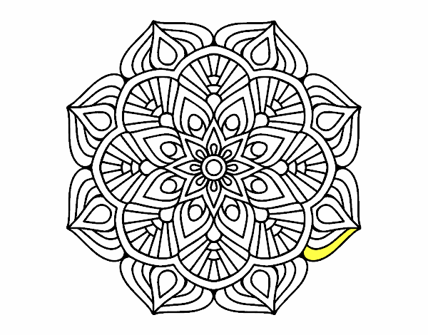 Un mandala de flor oriental