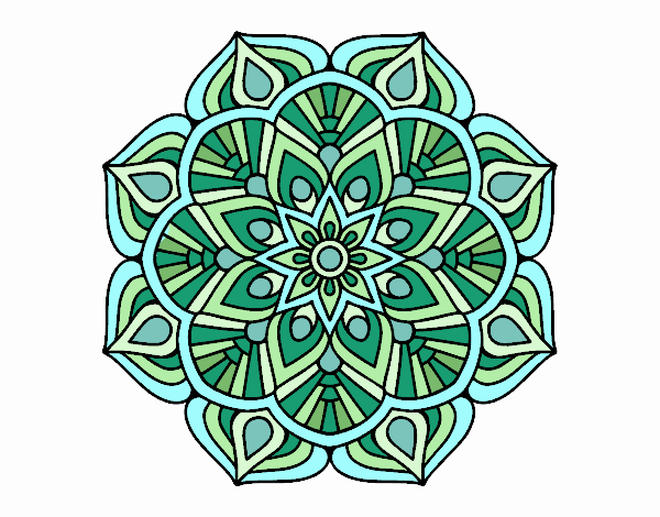 Un mandala de flor oriental