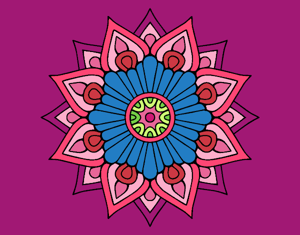 Un mandala destello floral