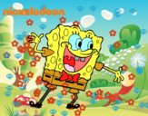 Bob Esponja saludando