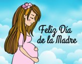 Mamá embarazada en el día de la madre