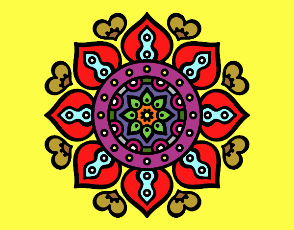 Mandala corazones árabes