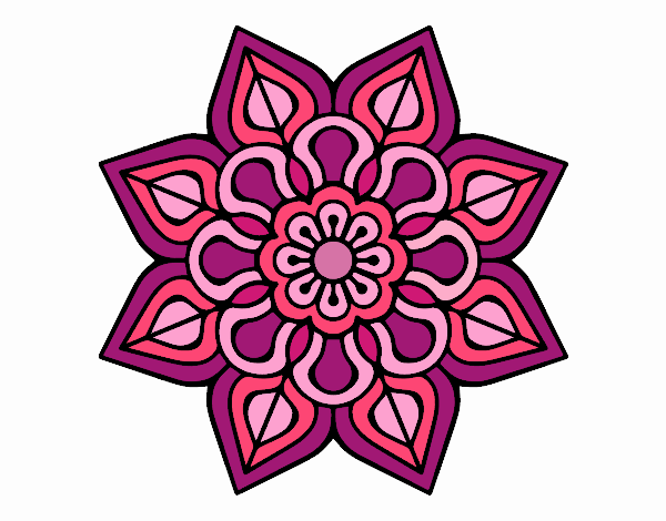 Mandala de flor sencilla