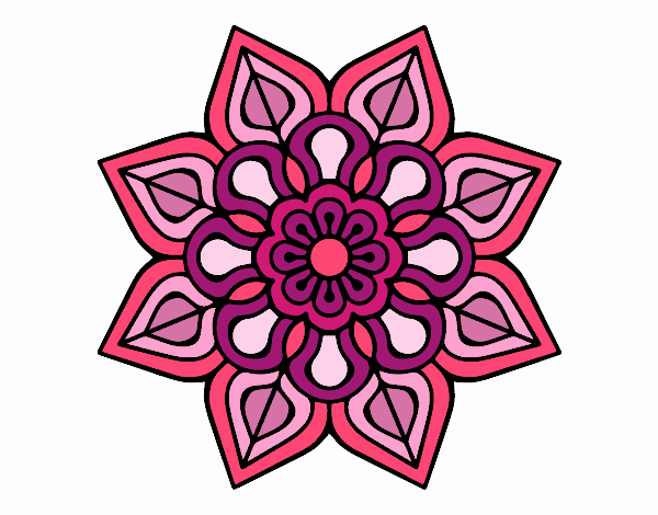 Mandala de flor sencilla