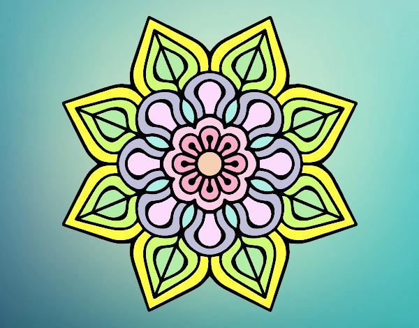 Mandala de flor sencilla