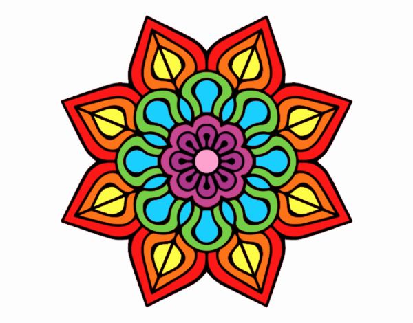 Mandala de flor sencilla