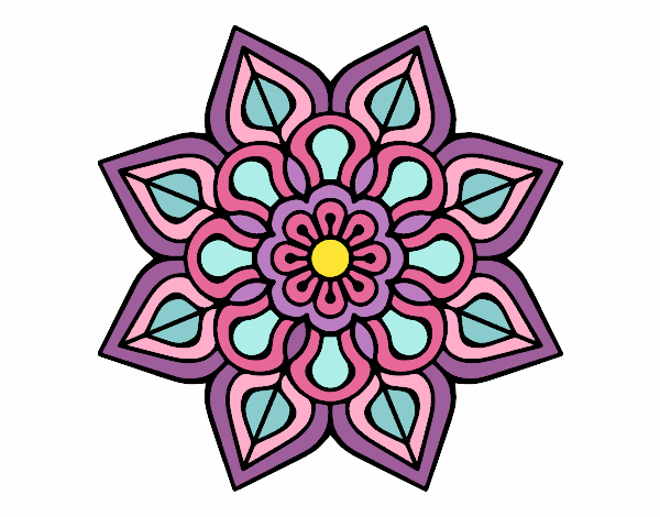 Mandala de flor sencilla