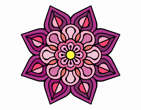 Mandala de flor sencilla