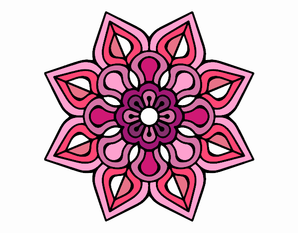 Mandala de flor sencilla