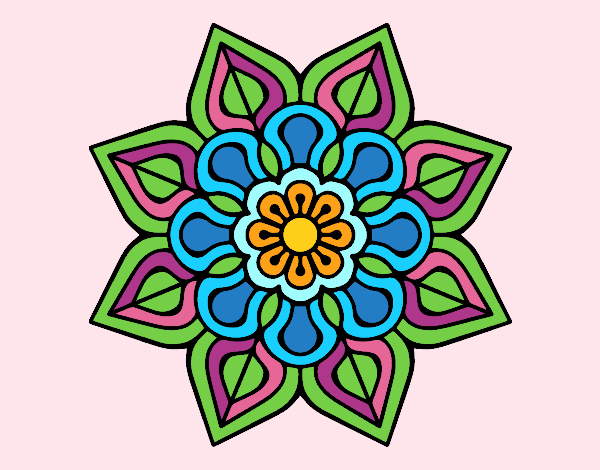 Mandala de flor sencilla