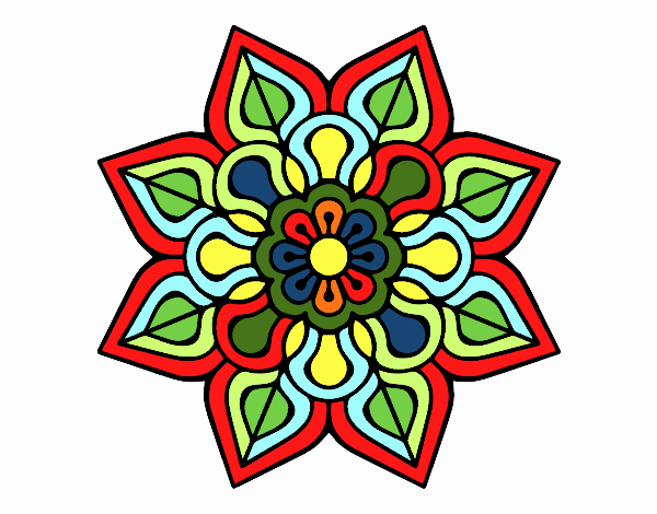 Mandala de flor sencilla