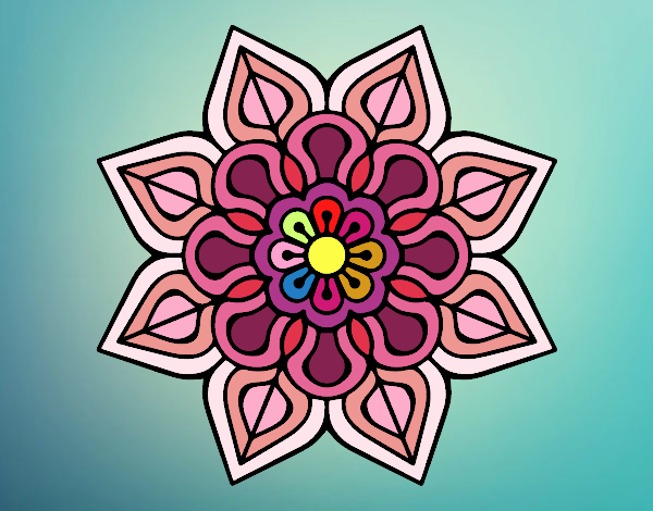 Mandala de flor sencilla