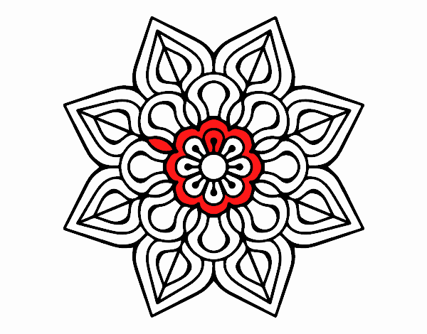 Mandala de flor sencilla