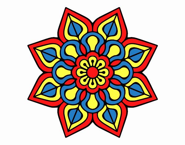 Mandala de flor sencilla